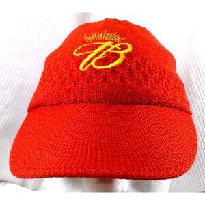 RARE Knit Budweiser #8 Dale Earnhardt‎ Jr. Women's Adjustable Hat Red Ball Cap